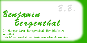 benjamin bergenthal business card